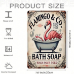CIFbuy 8x12 Inch ( 20.3x30.5cm ) Vintage Rustic Aluminum Sign Flamingo (TikTok, temu pick-up service) - Image 3