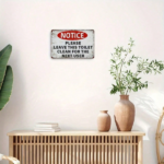 CIFbuy 1pc Vintage Funny Toilet Metal Tin Sign, Please Keep Toilet Clean Rules Poster, 8x12in Unframed Wall Art, 8x12in Unframed Wall Art, Novelty Bathroom MetikTok, MetikTok, , 8x12in Unframed Wall Art Self-asckup Logiopoom - Image 5