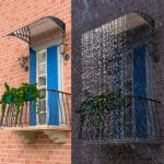 Same Code 70596693 100 x 96cm Household Application Door & Window Rain Cover Eaves Brown Board & Black Holder - Image 18