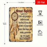 CIFbuy Retro Dream Catcher Wall Decor, 2D Flat Metal Art Plaque With Inspirational Poem, Spiritual Rustic Home Decoration TikTok, TikTok, Self-pickup Logiopics - Image 7