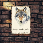 CIFbuy Vintage | 2D Flat Metal Wolf Head Wall Panel 8X12 Inch Rustic Iron Howling German Shepherd Hunting Dog Metal Sign Antique Distre TikTok, TikTok, stre Self-pickup Logiopics - Image 6