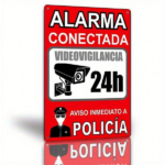 CIFbuy 1pc Retro Metal Security Alarm Sign, Bilingual English/Spanish Police Monitoring & Video Surveillance Warning Plaque, 2D Flat Ir TikTok, TikTok, nitoring & Video Surveillance Warning Plaque Self-pickup Logiopics
