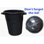 20 Gallon Heavy Duty Plastic Garbage Can, Included Lid, Black (Shipment from Walmart) - Image 2