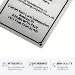 CIFbuy 2D Flat Aluminum Art Cash Is King Brushed Metal Sign 8x12 Inches Wall Decor For Room (TikTok, temu pick-up service) - Image 4