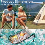 Portable Outdoor 2-Seat Folding Chair with Removable Sun Umbrella Pineapple - Image 5