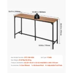 Bar Table, 1PCS 63″ Kitchen Bar Table, Tall Dining Table with Smooth Rounded Edge, Rectangular High Top Table for Balcony or Living Room, Light Brown and Black, Extended Horizontal Layout (Shipment from Walmart) - Image 2