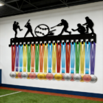 CIFbuy Baseball Medal Hanger Display Rack 20 Hook Metal Wall Mount Award Holder Black Holiday Gift Organizer(TikTok, temu pick-up service) - Image 6