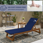 Outdoor Chaise Lounge Cushion, 80 in. x 26 in. x 3 in. Waterproof Fade-Resistant Patio Chair Pad for Pool Beach - Image 6