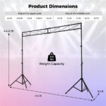 4.6–8.7 Ft Foldable Tripod Stage Light Stand 10-Height Adjustable Metal Truss for DJ Wedding Concert - Image 6
