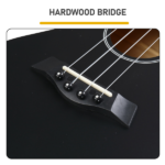 23in Linden wood body rosewood fingerboard ukulele, cotton bag, capo, strap, picks*2, tuner Strings Dust cloth - Image 7