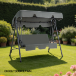 68*43*60 inch Dark Gray KD Style with Cushion Canopy Iron Oxford Fabric 250kg Iron Swing Set - Image 6