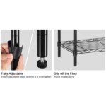 3-Tier Heavy Duty Adjustable Shelving Unit Black - Image 2