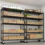 Heavy Duty Storage Shelves 55.12" W Wire Shelving Unit with Wheels 3200LBS NSF Metal Shelves for Storage Adjustable Garage Storage Rack Pantry Shelf Commercial Shelving, 75.59" H X 55.12''W X 23.62 - Image 4
