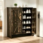 6-Tier 7-Drawer Cabinet with Matte Gold Handles Particleboard Melamine-Coated Storage Cabinet 25.98*15.75*51.57in Brown - Image 22