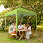 6.5X6.5FT Two Doors & Two Windows Practical Waterproof Right-Angle Folding Tent Greenish-Gray - Image 14