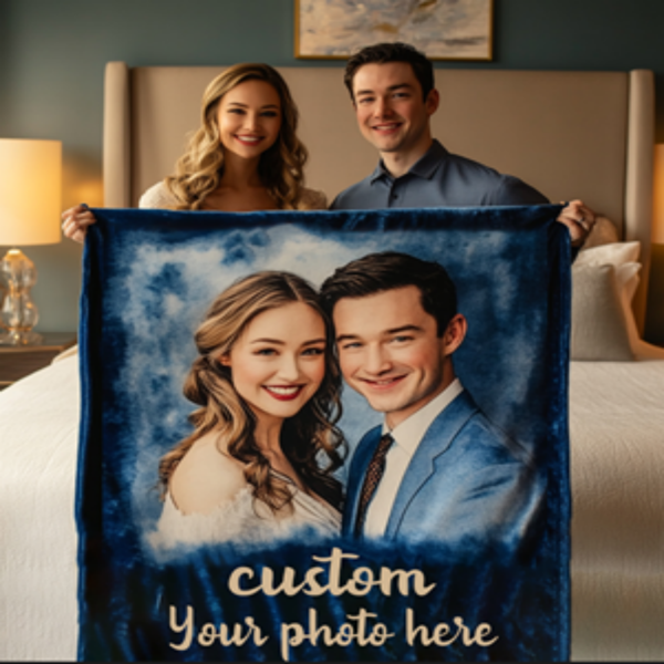 Custom Photo Blanket Personalized Fleece Throw | 350gFlannel | Same-Day Shipping | Perfect Gift for Family & Friends 30"X40”