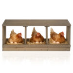 Nesting Boxes for Chickens, Wooden Chicken Nesting Box, Laying Eggs Nest Box for Chickens Hens Ducks, Gray, 3 Compartments - Image 4