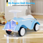 Kids Ride On Sliding Car, Foot-to-Floor Toy with LED Lights & Horn (Blue 19-36 Months) - Image 10