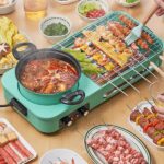 3-in-1 Electric Hot Pot with Grill & Fry Pan - 1600W Fast Even Heating, Independent Dual Temp Control (284℉-500℉), Non-Stick Smokeless, Detachable Dishwasher Safe for 3-5 People - Image 3