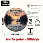CIFbuy 1pc 2D Flat Round Sign Fishing In Heaven, "" Fishing In, Heaven Remembering Dad Vintage Plaque Decorative Wall Art TikTok, TikTo Self-pickup Logi Aics - Image 4