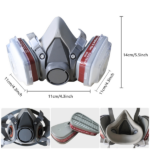 1 Pack 7in1 Half Face Mask , Two Filters Included - Facepiece Not NIOSH approved (US Logistics only For USPS.TK/TMEU only For self-pickup) - Image 6