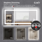 24"x32" LED Bathroom Mirror, Front-Lit and Back-Lit, 3 Color Tem Adjustable, Brightness Memory, Anti-fog LED Vanity Mirror[Unable ship on weekends, TK/TEMU only for pickup, only TX10643 warehouse supports GOFO] - Image 9