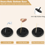 Adjustable Floor Standing Sign Holder, 8.5"x11" Front Loading Snap Frame with 360° Rotatable Frame, Water/Sand Fillable Weighted Base for Retail Restaurant Hotel - Black - Image 3