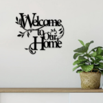 CIFbuy™ Iron "Welcome to Our Home" Floral Wall Art, Cozy Style Wall Hanging, Entryway Home Decor (TikTok, Temu: Self-pickup available) - Image 3