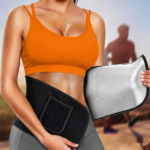 Waist Trimmer Belt Body Shaper Weight Loss Girdle Waist Trainer w/ Phone Pocket Black-Silver (US Logistics only For USPS.TK/TMEU only For self-pickup) - Image 9