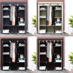 67" Portable Closet Organizer Wardrobe Storage Organizer with 10 Shelves Quick and Easy to Assemble Extra Space Black - Image 23