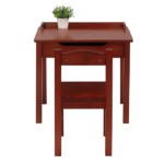 Flip Top Kids Table and Chair Set, Wood Activity Table Set with Storage Space for Arts Crafts, Dark Coffee - Image 17