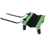 Snowmobile Dolly Heavy Duty Carries up to 1500lbs V-Slide with 2.5" Swivel Casters Rubber Pad Protecting Skis and 2 Pairs of Heavy Duty Straps Firmly Attaching on Skis, GREEN COLOR - Image 2