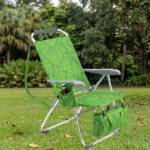 17 Inch Seat Height Beach Chair for Adults, Folding Portable Camping Chair with Headrest, Cup Holder, Side Pocket & Bottom Storage Bag, 7-Position Adjustable Aluminum Beach Chair, Heavy Duty 265 LBS Capacity, Oxford Fabric for Beach, Patio, Pool, Summer Palm Print - Image 17