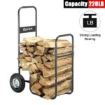 Firewood Cart 220LBS with Large Wheels, Fireplace Log Rolling Caddy Hauler, Wood Mover Outdoor Indoor Storage Holder Rack, Heavy Duty - Image 12
