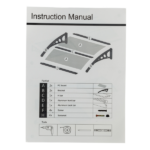 Same Code 26750828 HT-100 x 80 Household Application Door & Window Rain Cover Eaves Canopy White & Gray Bracket - Image 14