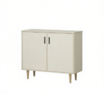 Natural Wood Sideboard Buffet Cabinet with Double Doors Adjustable Shelves And Wood Legs for Kitchen Living Room - Image 2