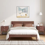 Wood Nightstand End Side Table with 2 Drawer for Living Room, Bedroom - Image 9