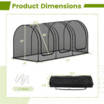 Green 108"x48"x47" Garden Crop Cage with High-Density Nylon Mesh, Plant Protection Tent with Zippered Doors for Vegetables & Flowers - Image 3