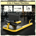 Yellow 3-in-1 Padded Home Gym Fitness Equipment: Squat Machine for Push Up, Sit Up & Deep Squat Training - Image 6
