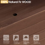 43.5*17.5*44.5 In Fir With Arched Lattice Raised Garden Bed Wooden Planting Frame Carbonized - Image 11