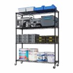 Heavy Duty Storage Shelves 46.06" W Wire Shelving Unit with Wheels 800LBS NSF Metal Shelves for Storage Adjustable Garage Storage Rack Pantry Shelf Commercial Shelving, 64.96" H X 46.06''W X 17.7" D - Image 3