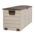 75gal 260L Outdoor Garden Plastic Storage Deck Box Chest Tools Cushions Toys Lockable Seat - Image 5