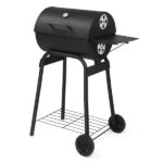 Charcoal Grills Outdoor BBQ Grill, Barrel Charcoal Grill with Side Table and Wheels, for Outdoor Backyard Camping Picnics Patio and Parties - Image 4