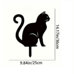 CIFbuy 1pc Rusty Cute Cat Home Garden Stake Decoration - Cute Cat Garden Decor, Silhouette Animal Outdoor Statue for Cat Yard, Garden and Lawn(TikTok/temu self-pickup orders) - Image 3
