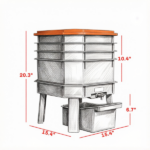 Orange 4-Tray Worm Composter Bin – 7.4 Gal Odor-Free, Leak-Proof Indoor & Outdoor Food Waste Recycling - Image 3
