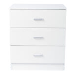 [] Modern Simple 3-Drawer Dresser Chest of Drawers for Family Room Bedroom Living Room Universal Design, White - Image 12