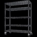 Heavy Duty Storage Shelves 55.12" W Wire Shelving Unit with Wheels 3200LBS NSF Metal Shelves for Storage Adjustable Garage Storage Rack Pantry Shelf Commercial Shelving, 75.59" H X 55.12''W X 23.62 - Image 11