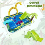 82" Inflatable Jungle Spray Pool with Giraffe Sprinkler & Slide, Kids Water Play Center for Backyard - Image 5