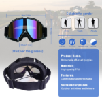 Windproof Anti-Scratch Dustproof Motorcycle Riding Goggles Ski Goggles Colorful Lens (US Logistics only For USPS.TK/TMEU only For self-pickup) - Image 4