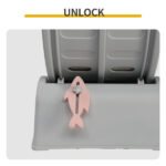 80*34*86CM, Gray PP track connector assembly, Round shape with gray carpet + 1 cat teaser stick, 15kg cat treadmill - Image 6